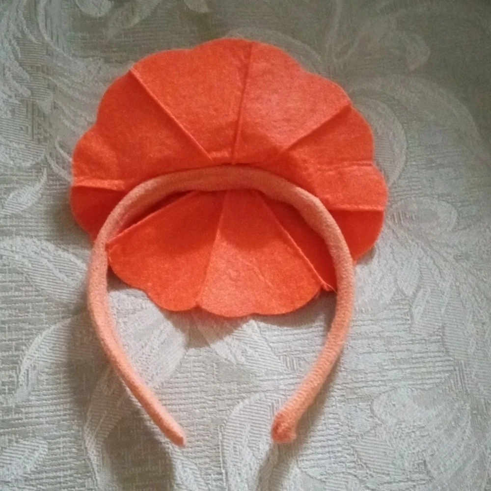 Kids Pumpkin Costume Hat with Green Stem